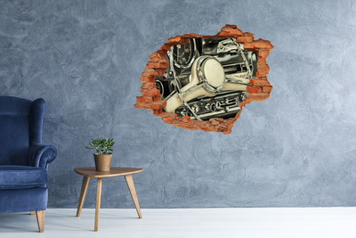 Samolepiaca diera na stenu Štýlový kokpit klasického auta