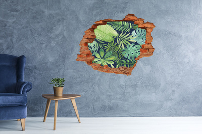 Fototapeta diera na stenu 3D Tropické listy