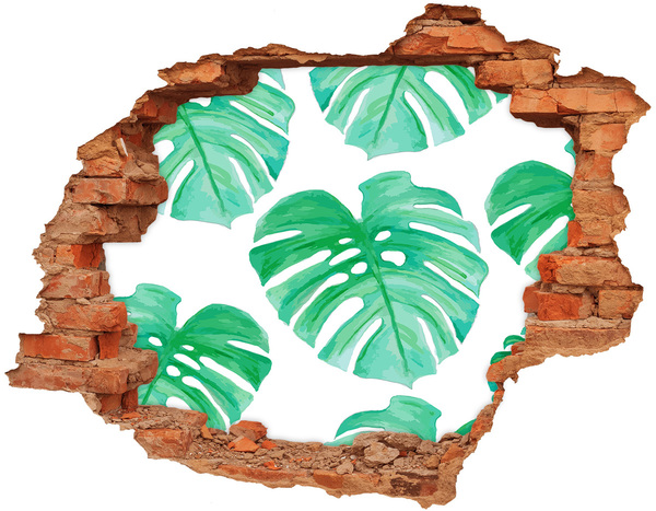 Fototapeta diera na stenu 3D Monstera