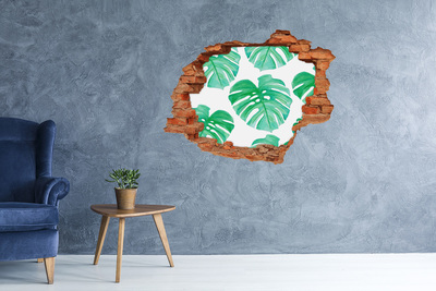 Fototapeta diera na stenu 3D Monstera