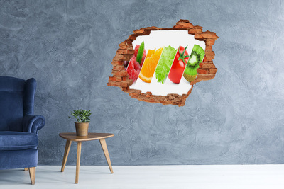 Nálepka fototapeta 3D výhľad Ovocie a zelenina