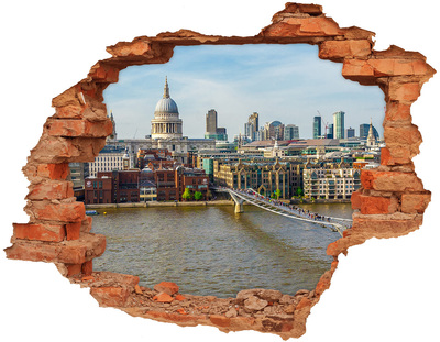 Nálepka 3D diera samolepiaca Thames london