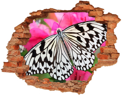 Samolepiaca nálepka Motýľ na kvetine