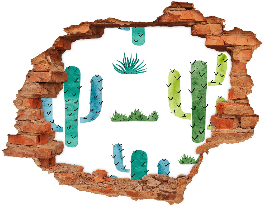 Diera 3D fototapeta na stenu Kaktusy