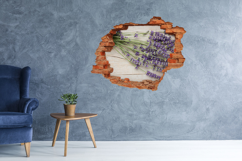 Samolepiaca diera na stenu nálepka Lavender v hrnci