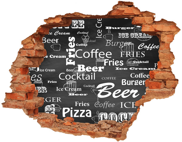 Nálepka fototapeta na stenu Kulinársky chaos v diere