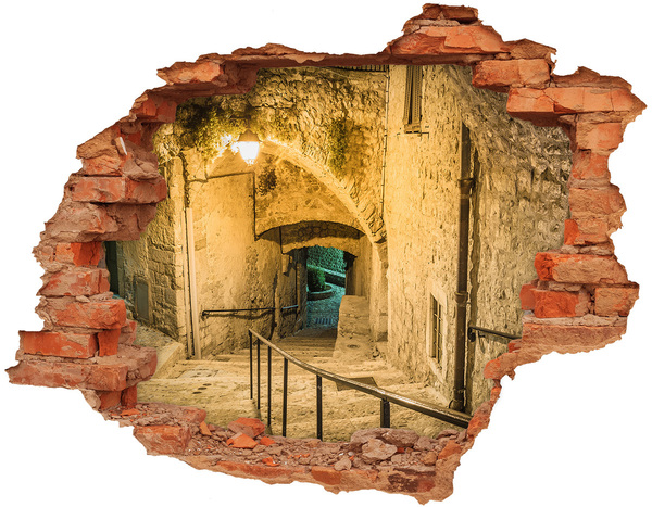 Fototapeta diera na stenu 3D Historická ulica v starom meste