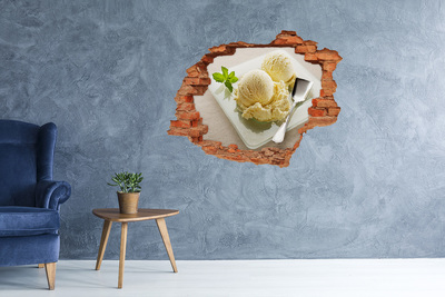 Diera 3D fototapeta na stenu nálepka Zmrzliny na tanieri