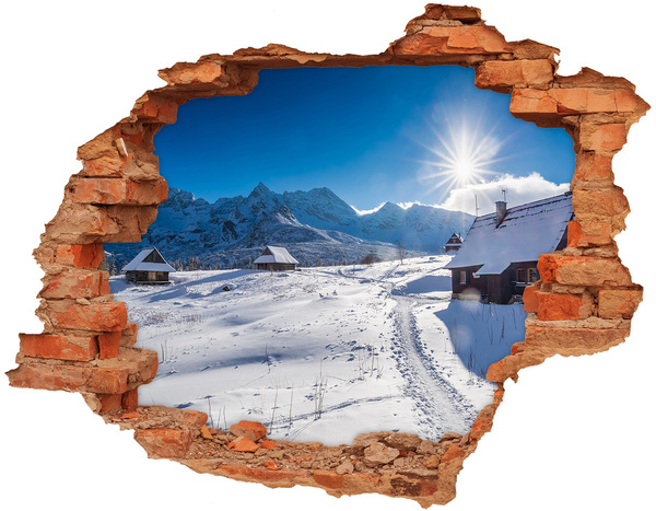 Samolepiaca diera múr 3D Hale tatry
