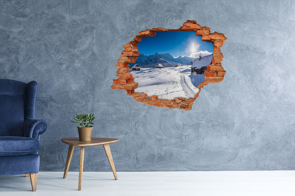 Samolepiaca diera múr 3D Hale tatry