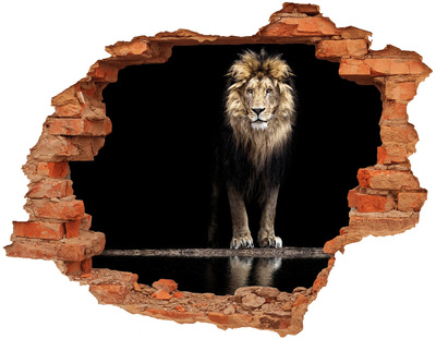 Samolepiaca diera na stenu Portrét leva