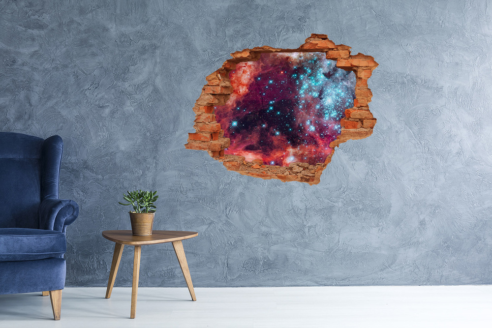 Nálepka 3D diera na stenu Magellanov mračno