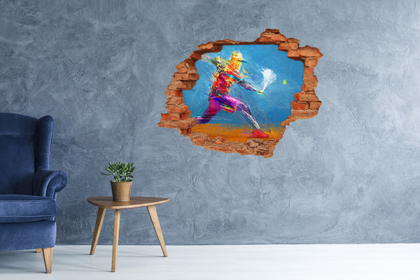 Nálepka 3D diera Ponorenie sa do farieb