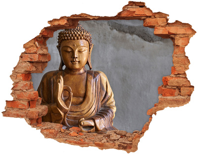 Fototapeta diera na stenu 3D Drevené buddha