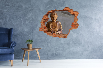 Fototapeta diera na stenu 3D Budha v zrúcanom múre