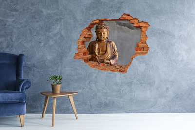 Fototapeta diera na stenu 3D Drevené buddha