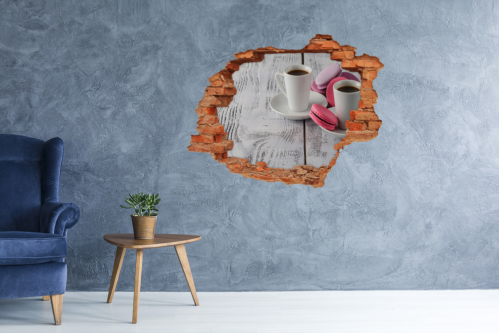Diera 3D fototapeta na stenu Káva a koláče