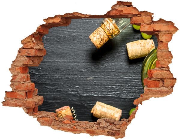 Diera 3D fototapeta nálepka Víno a hrozno