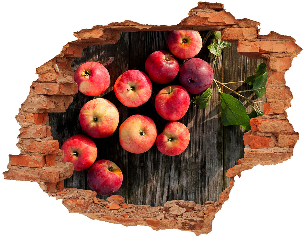 Diera 3D fototapeta nálepka Jablká na stole