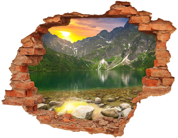 Nálepka fototapeta 3D výhľad Morské oko tatry