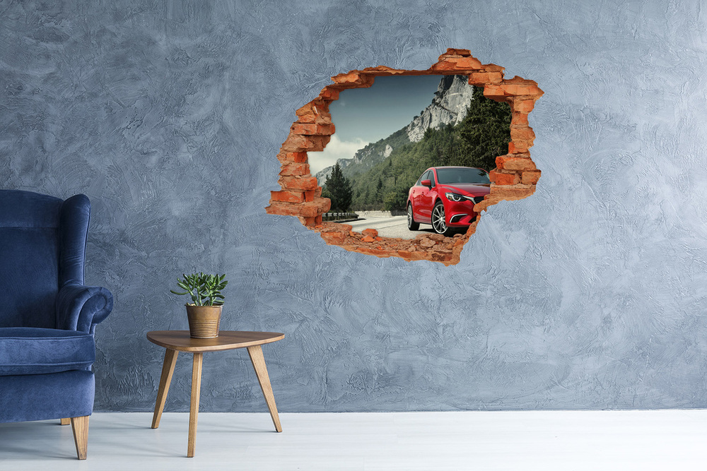 Fototapeta diera na stenu 3D Auto hory