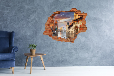Diera 3D v stene nálepka Krakov, poľsko