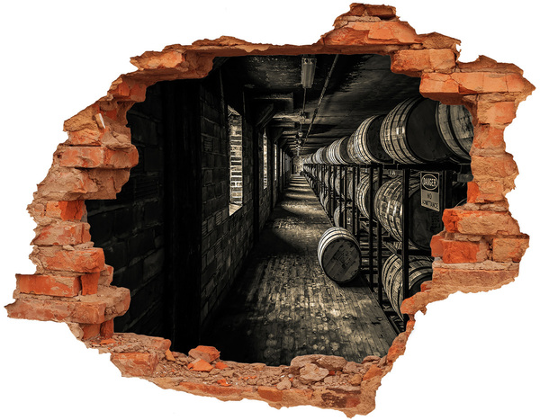 Fototapeta diera na stenu Interiér pivnice so sudmi