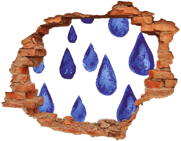 Samolepiaca nálepka betón Kvapky vody na stene