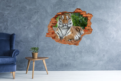 Nálepka 3D diera na stenu Tiger ussurijský