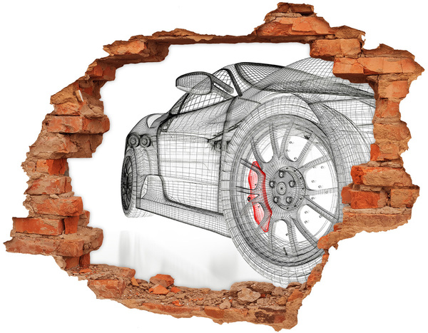 Nálepka fototapeta 3D výhľad betón Grid auto