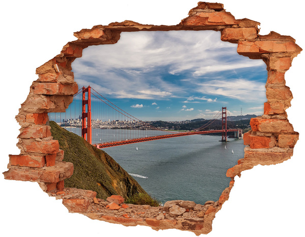 Diera 3D v stene na stenu Bridge v san franciscu