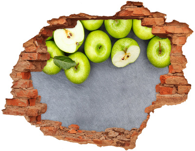Diera 3D fototapeta nálepka Zelená jablká