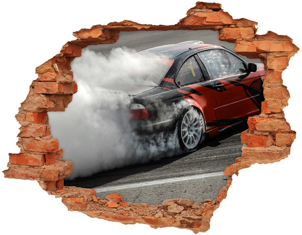 Samolepiaca diera na stenu nálepka Track drift