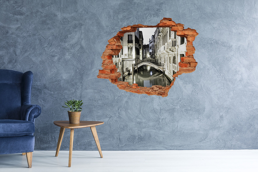 Diera 3D v stene nálepka Venice italy