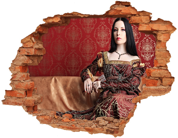 Samolepiaca diera nálepka Princezná v ruinách