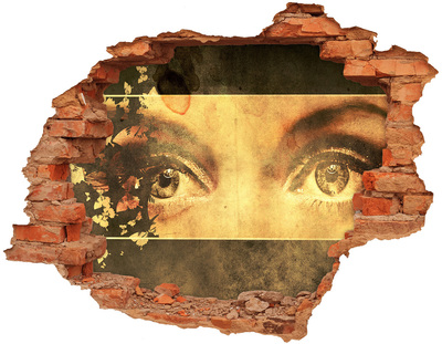 Diera 3D fototapeta nálepka Oči spoza steny