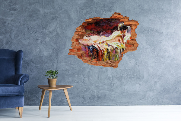 Diera 3D v stene nálepka Malebná horská krajina