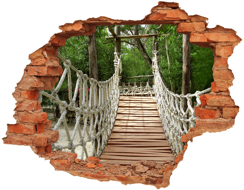 Samolepiaca diera na stenu Lanový most
