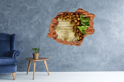 Samolepiaca nálepka betón Káva v betónovej diere