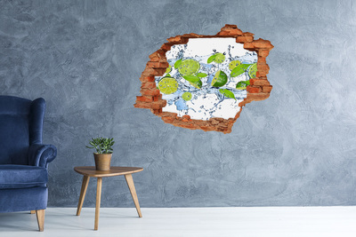 Fototapeta diera na stenu Osviežujúca limonáda vo vode