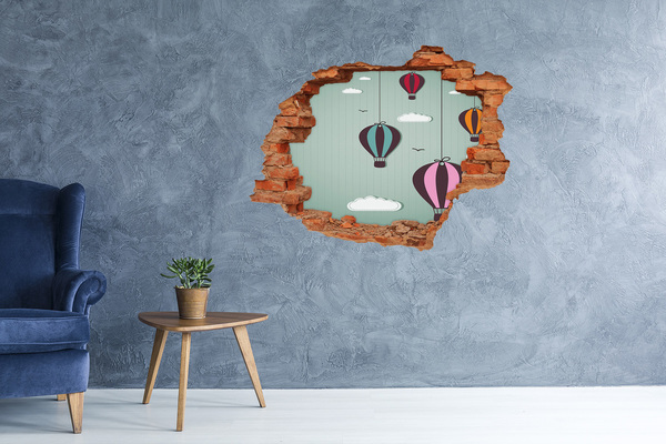 Diera 3D fototapeta nálepka Balóny na oblohe