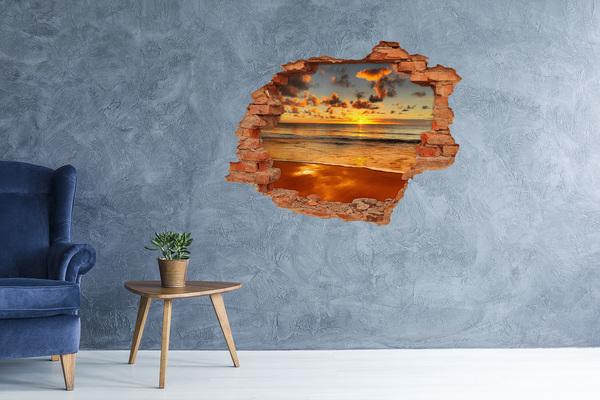 Nálepka fototapeta 3D výhľad Západ slnka nad oceánom