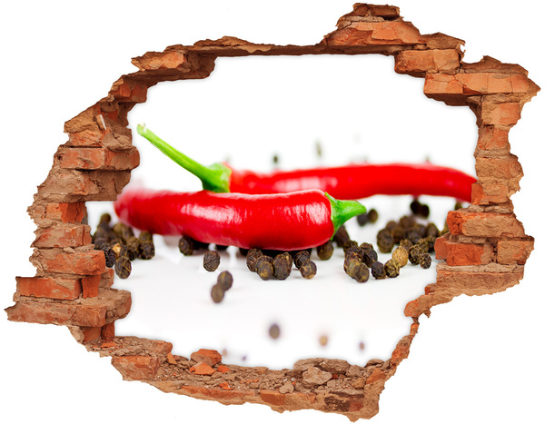 Diera 3D fototapeta na stenu nálepka Chilli a korenie