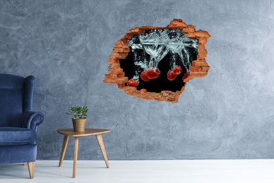 Samolepiaca diera na stenu Výbuch ovocia vo vode