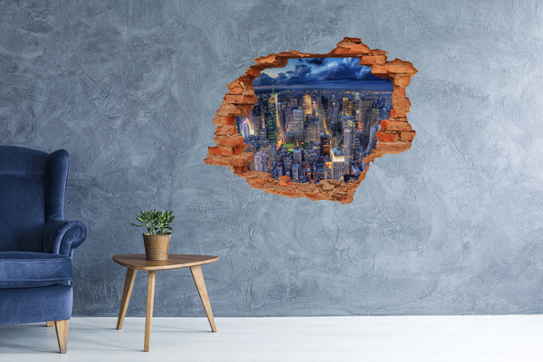 Samolepiaca nálepka fototapeta Panoráma New Yorku v noci