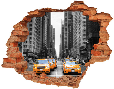 Foto fotografie diera na stenu New york taxi