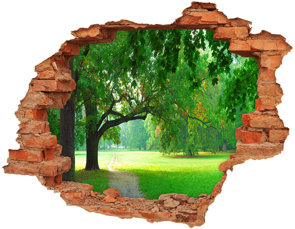 Samolepiaca diera nálepka betón Zelený park na slnku