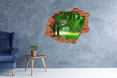 Samolepiaca diera nálepka betón Zelený park na slnku