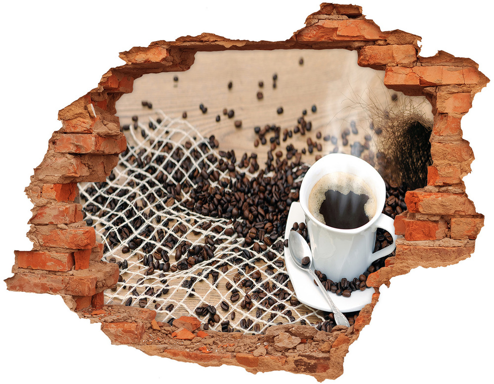 Samolepiaca diera na stenu Káva a kávové bôby