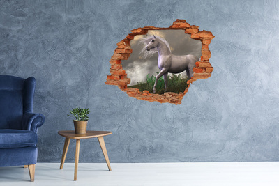 Diera 3D fototapeta na stenu Šedý jednorožec